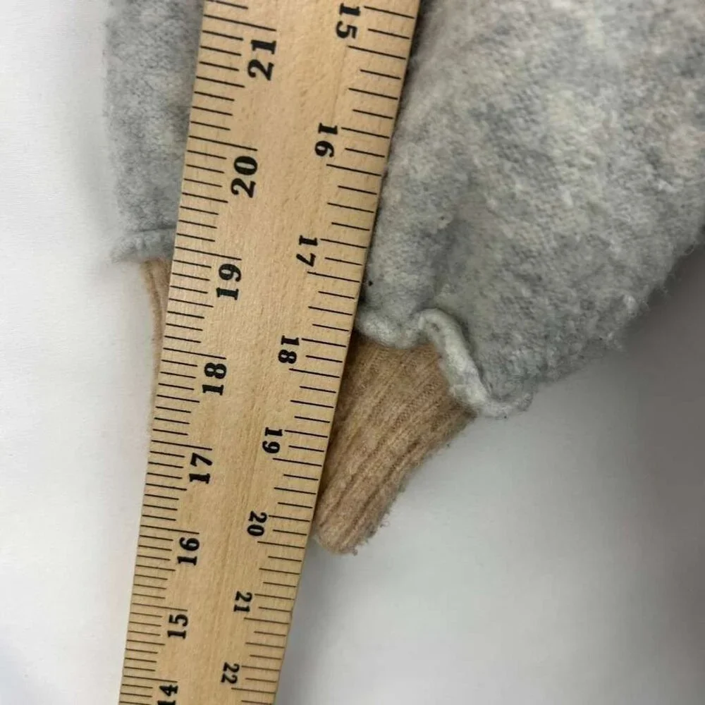 Free People Women's Medium Wool Blend Significant Other Hooded Sweater Gray/Tan - Picture 4 of 16